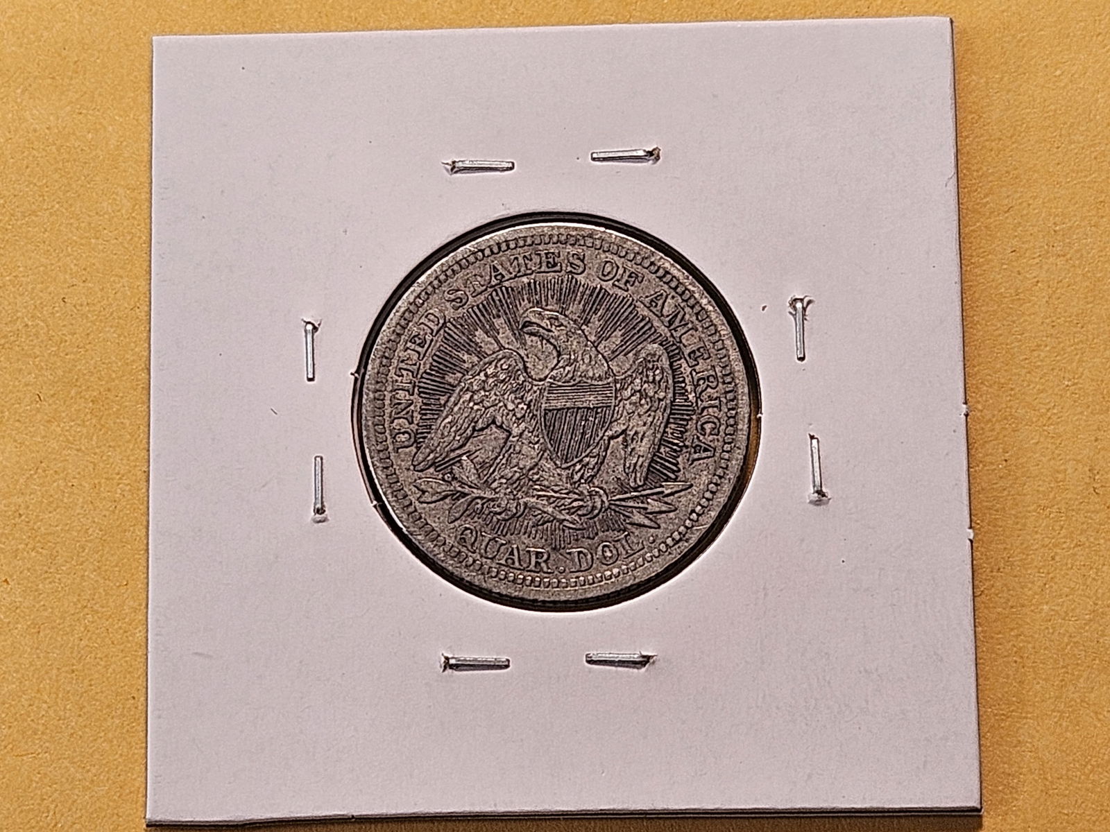 1853 Arrows and Rays Seated Liberty Silver Quarter - 3