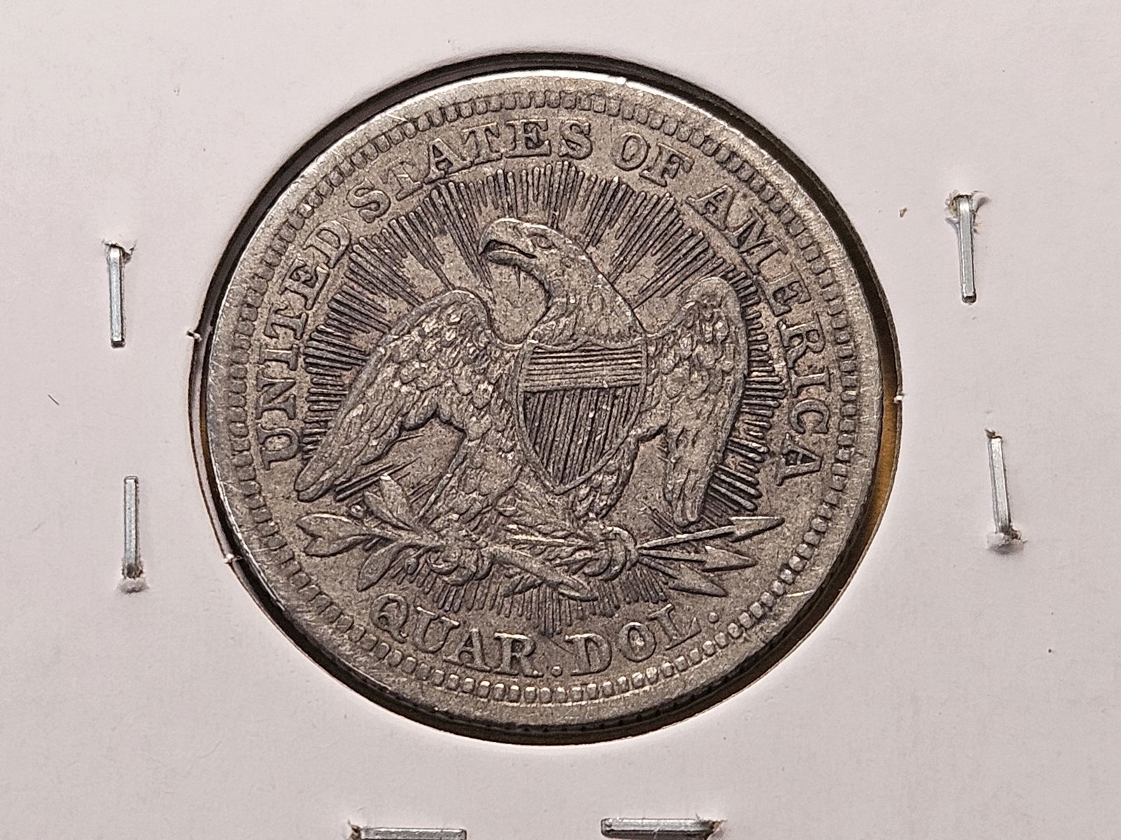 1853 Arrows and Rays Seated Liberty Silver Quarter - 4