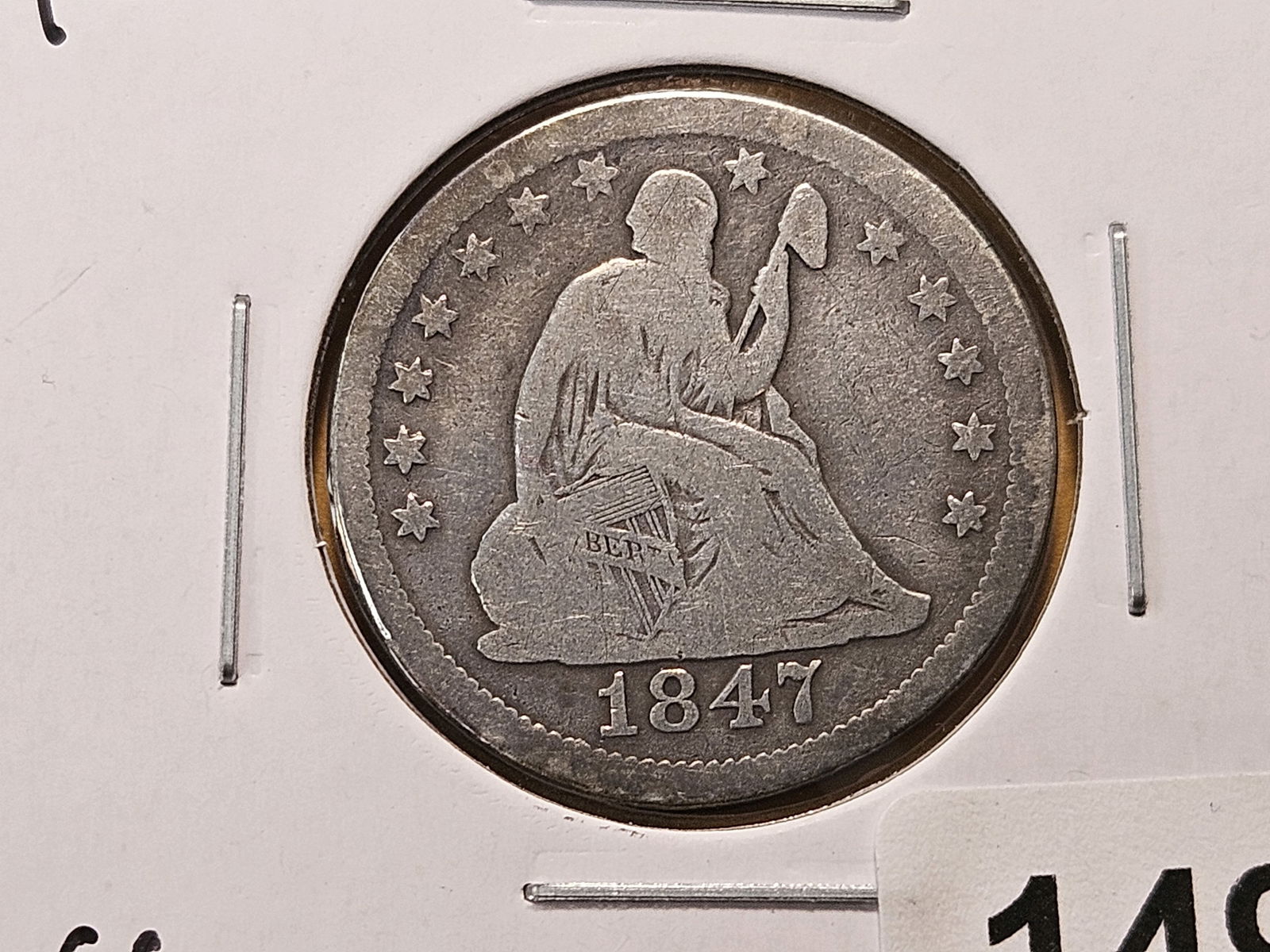 Little Better Date 1847-O Seated Liberty Silver Quarter (1 of 4)