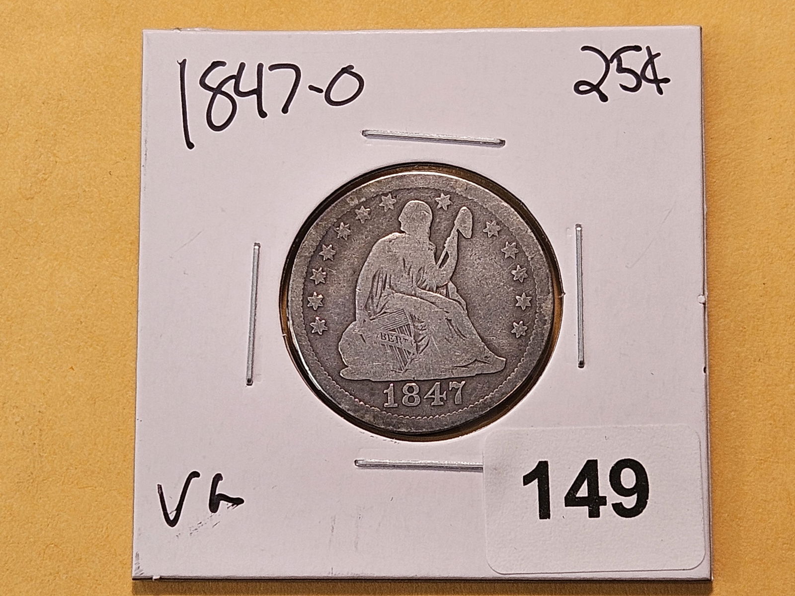 Little Better Date 1847-O Seated Liberty Silver Quarter - 2