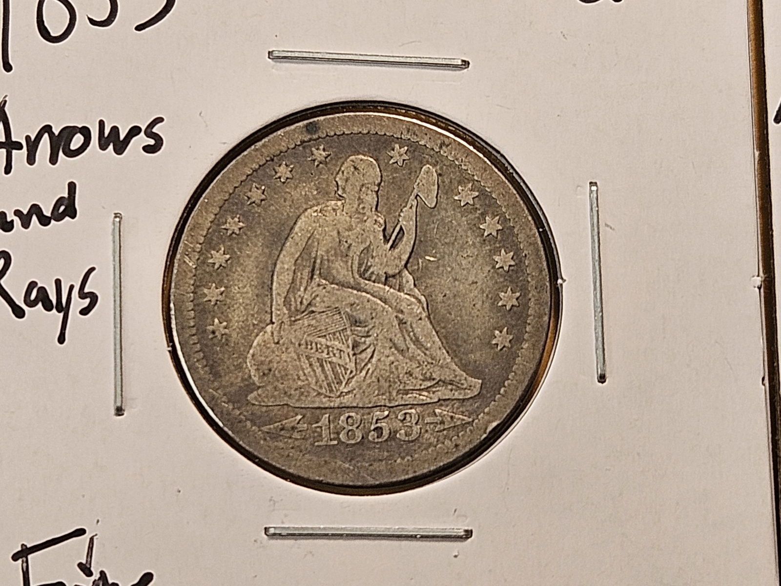 Two Seated Liberty and a Standing Liberty Silver Quarters - 2
