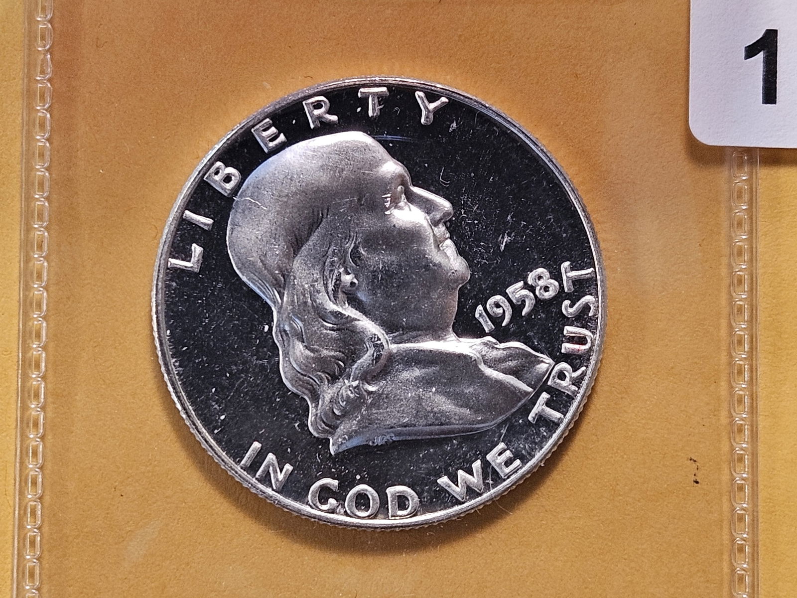 WOW! GEM Proof Cameo 1958 Franklin Silver Half Dollar (1 of 4)