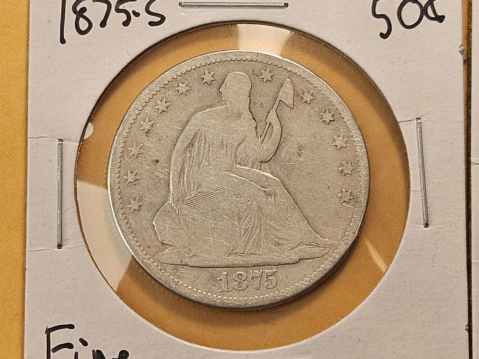 Four Circulated Seated Liberty Silver Half Dollars - 4