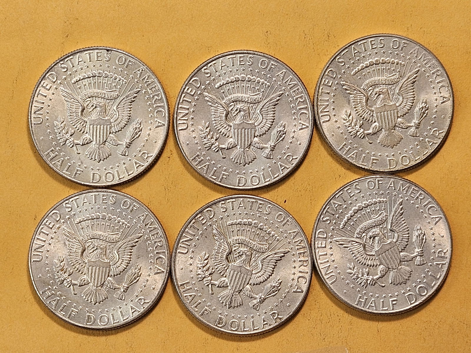 Six 1964 Kennedy Silver Half Dollars - 4