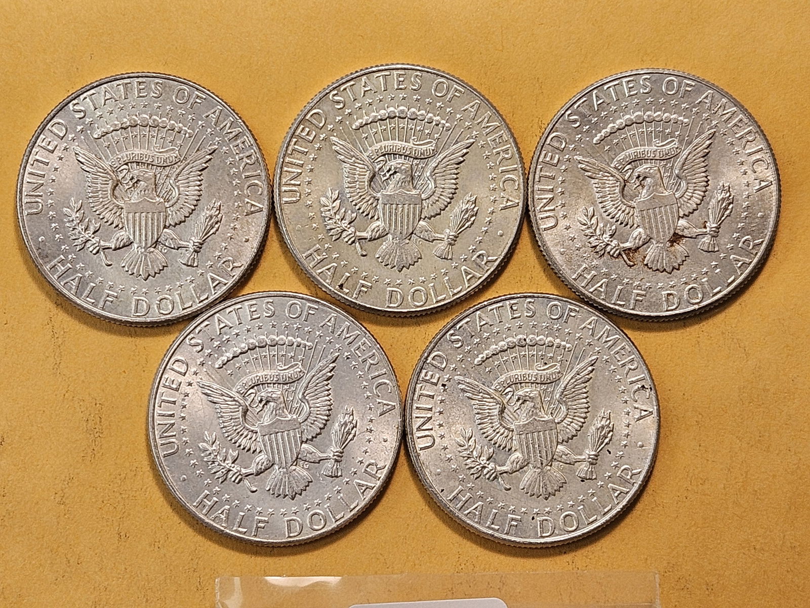Five 1964 Kennedy Silver Half Dollars - 4