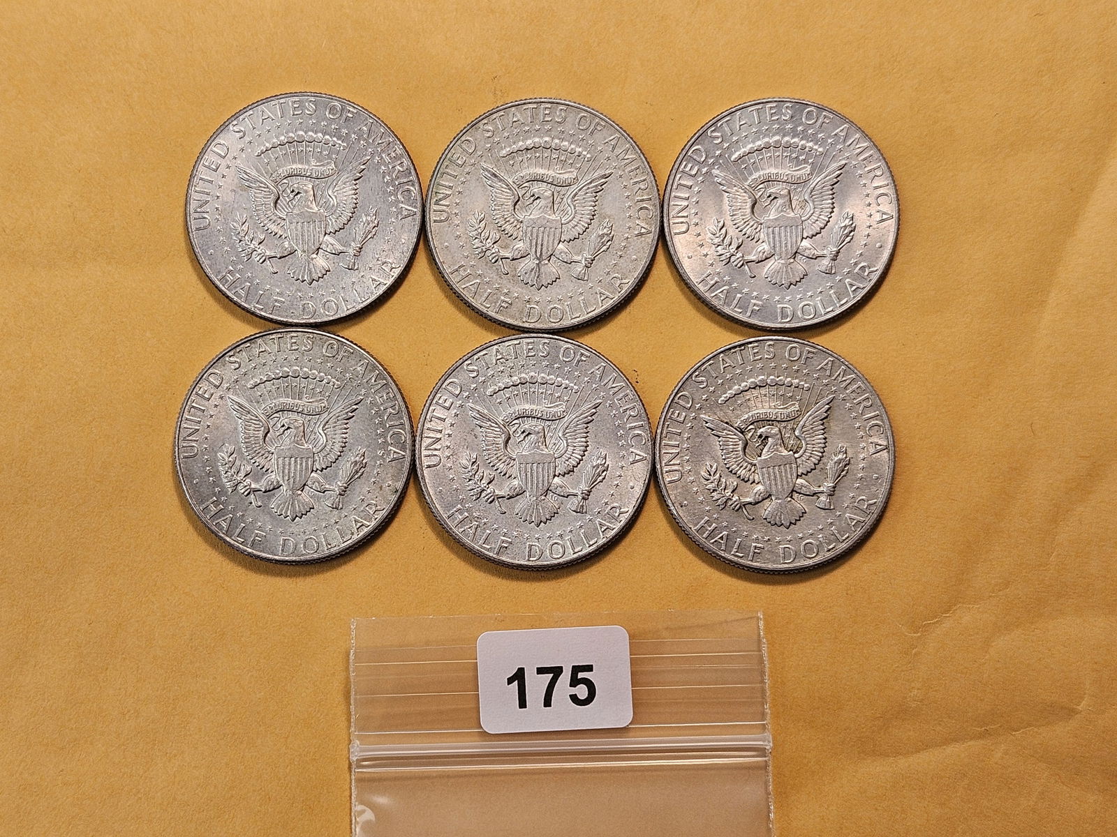 Six 40% Kennedy Silver Half Dollars - 3