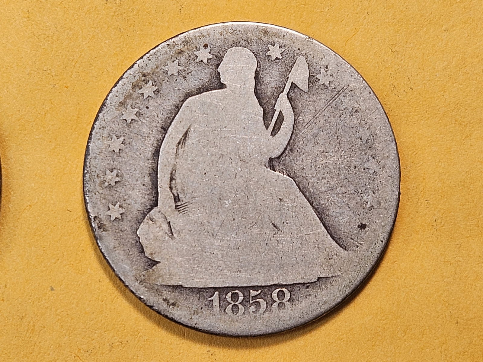 Two Circulated Seated Liberty Silver Half Dollars - 3