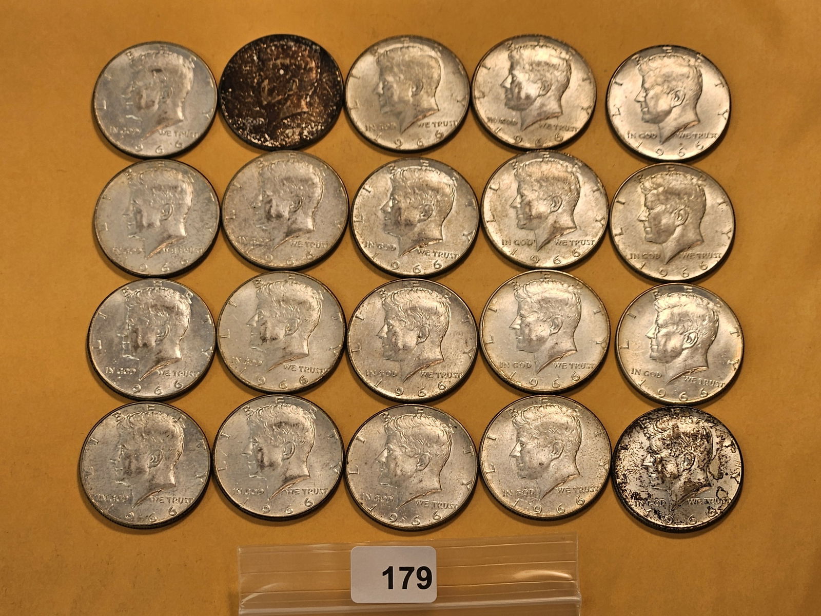Twenty 40% Kennedy Silver Half Dollars (1 of 5)