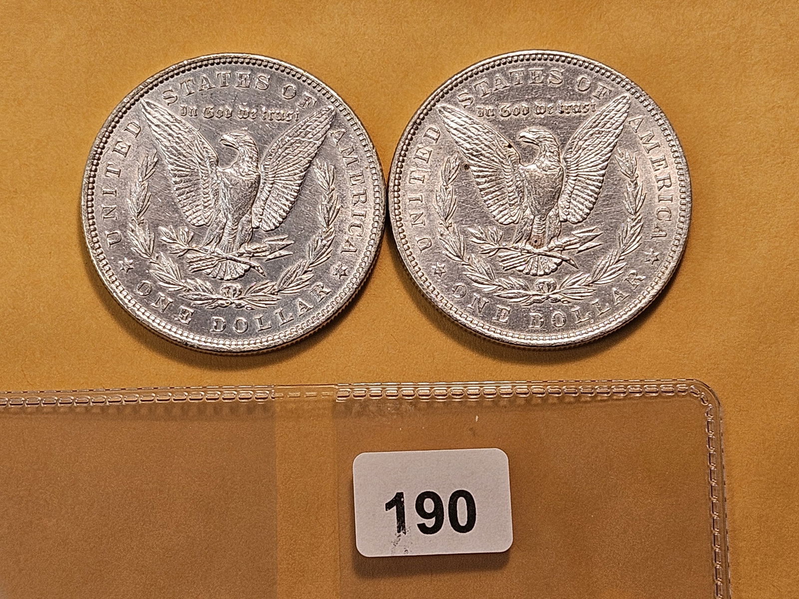 Two About Uncirculated Morgan Silver Dollars - 3