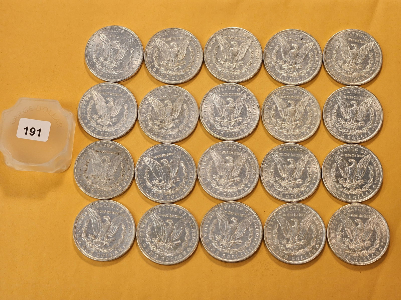 ** FULL ROLL ** Twenty Morgan Silver Dollars - 6