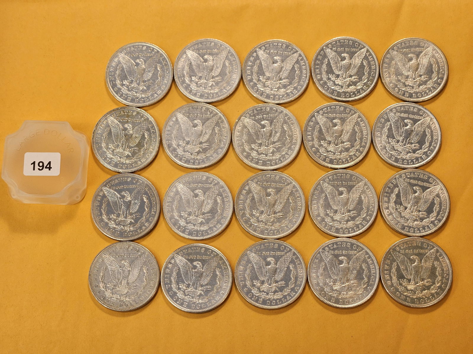 ** FULL ROLL ** Twenty Morgan Silver Dollars - 6