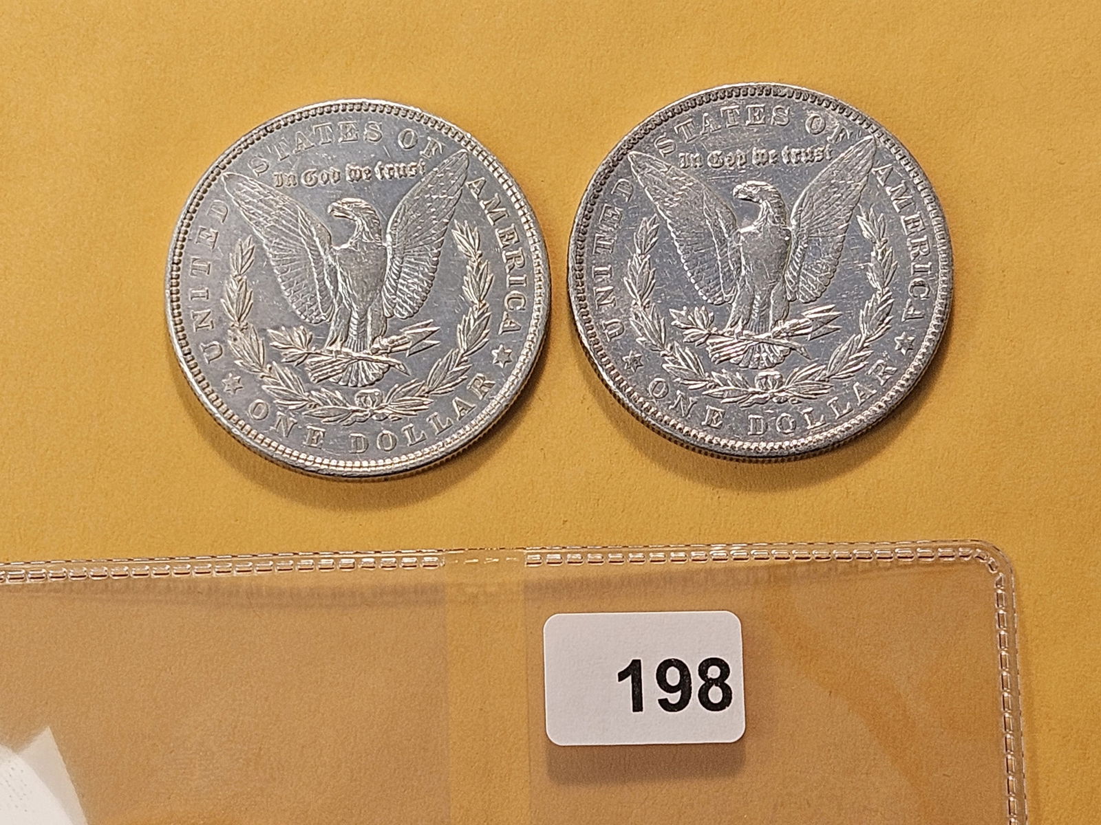 Two About Uncirculated Morgan Silver Dollars - 3
