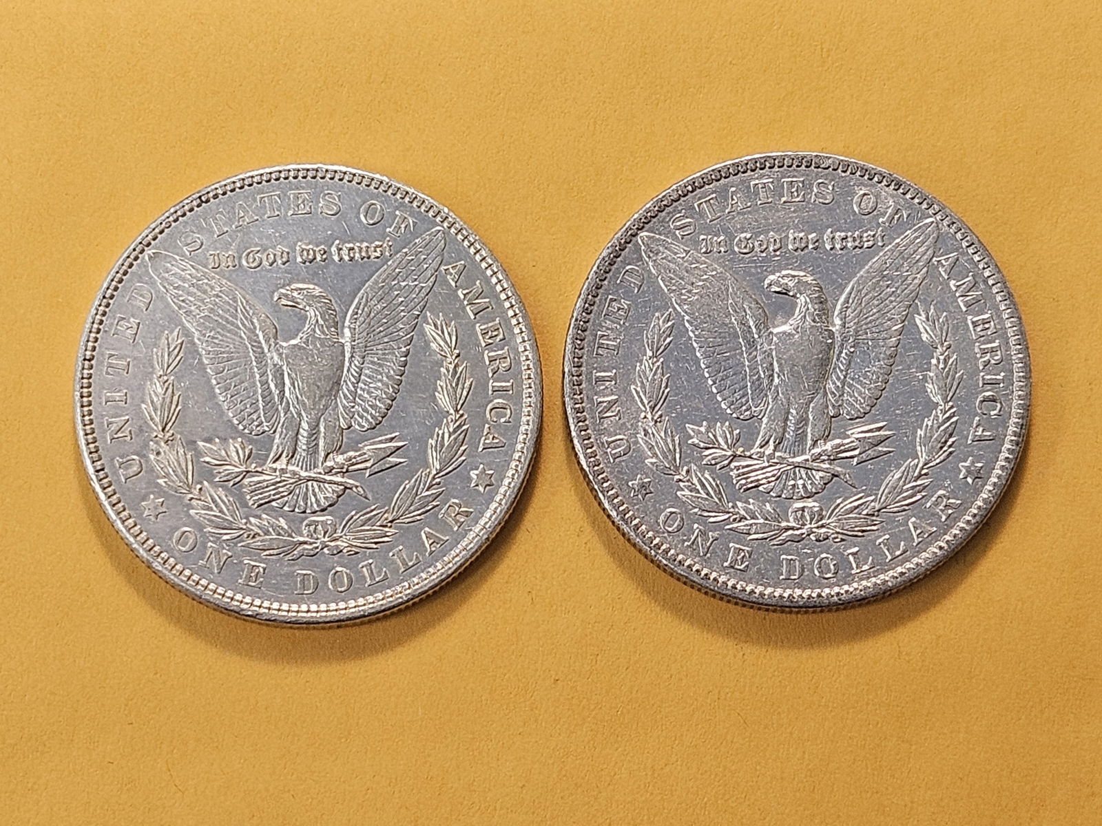 Two About Uncirculated Morgan Silver Dollars - 4