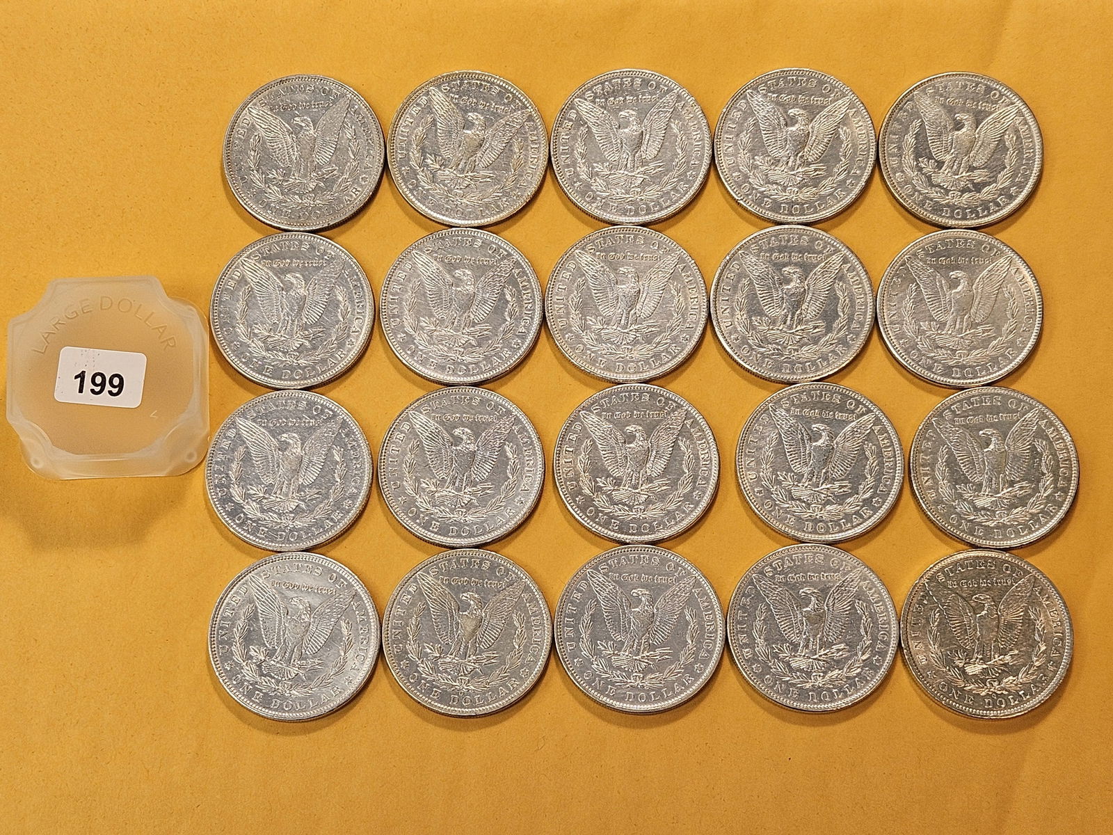 ** FULL ROLL ** Twenty Morgan Silver Dollars - 6