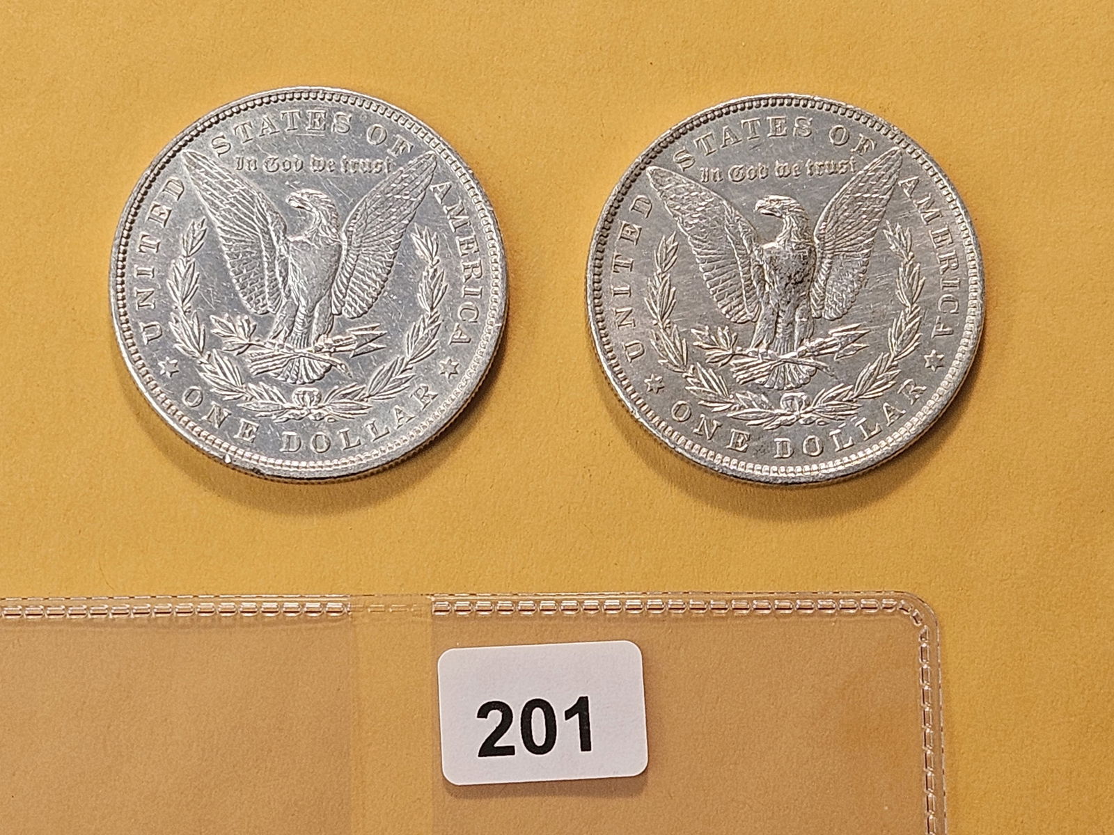 Two About Uncirculated Morgan Silver Dollars - 3