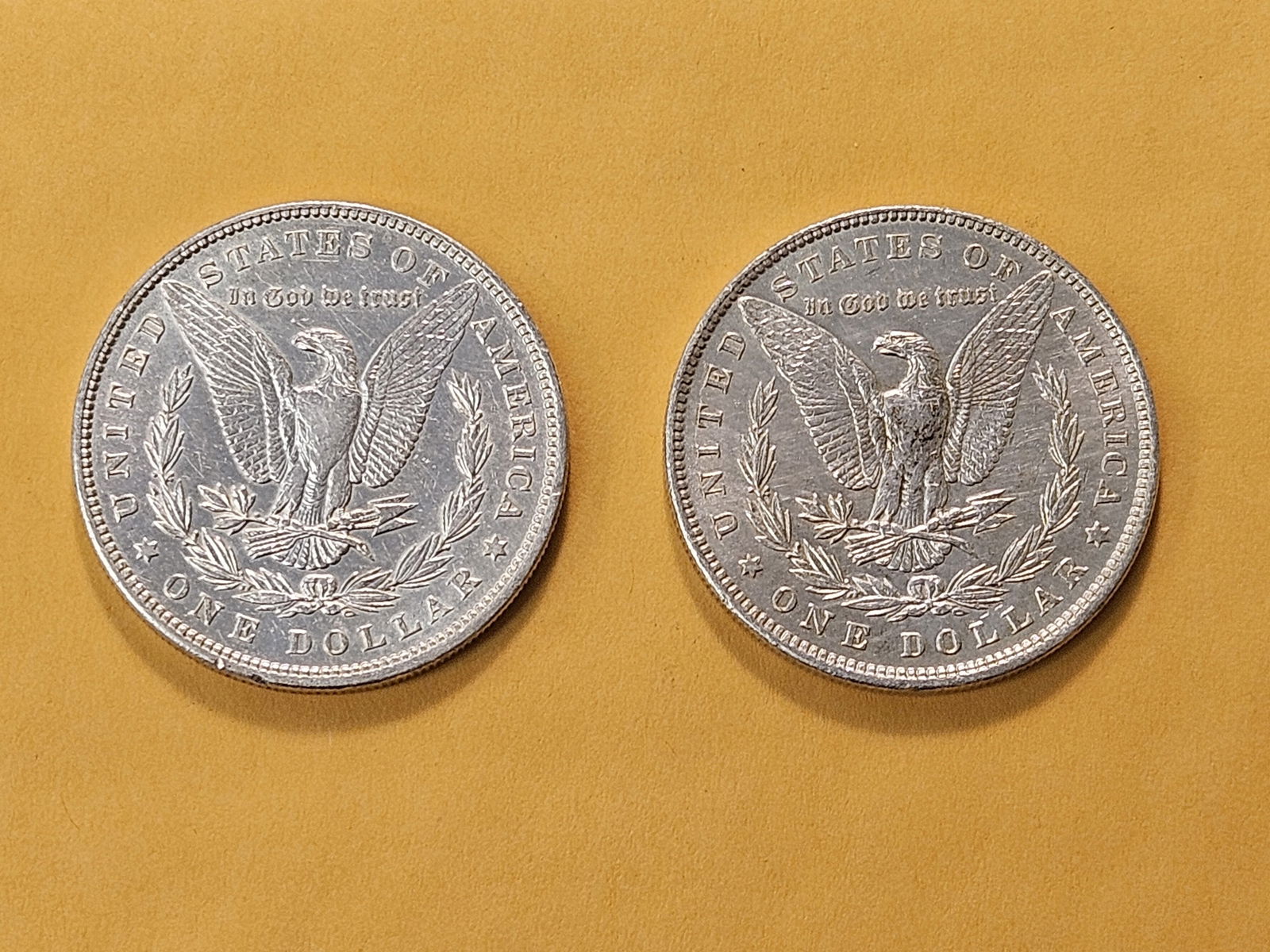 Two About Uncirculated Morgan Silver Dollars - 4