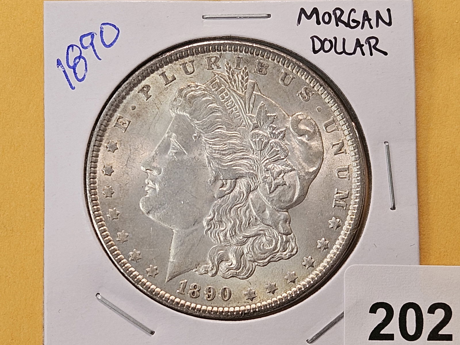 Brilliant About Uncirculated 1890 Morgan Silver Dollar (1 of 4)