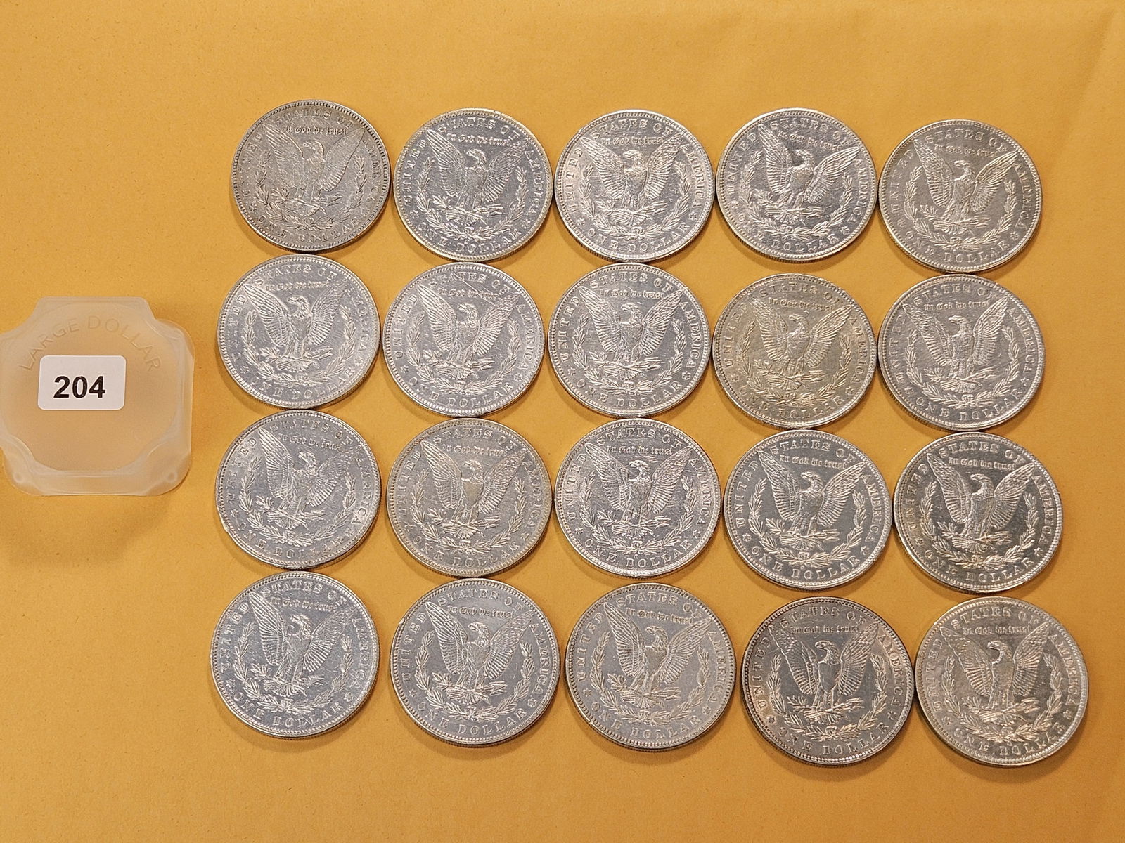 ** FULL ROLL ** Twenty Morgan Silver Dollars - 6