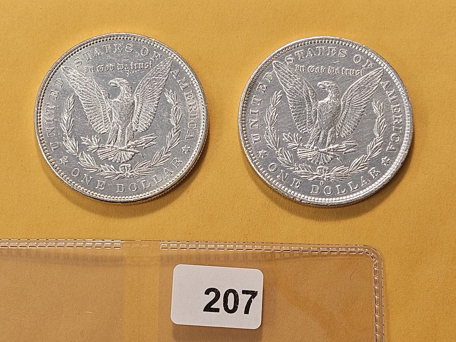 Two About Uncirculated Morgan Silver Dollars - 3