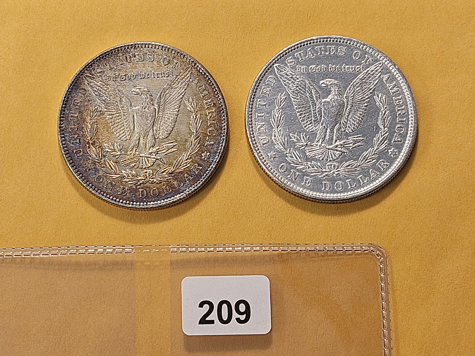 Two About Uncirculated Morgan Silver Dollars - 3