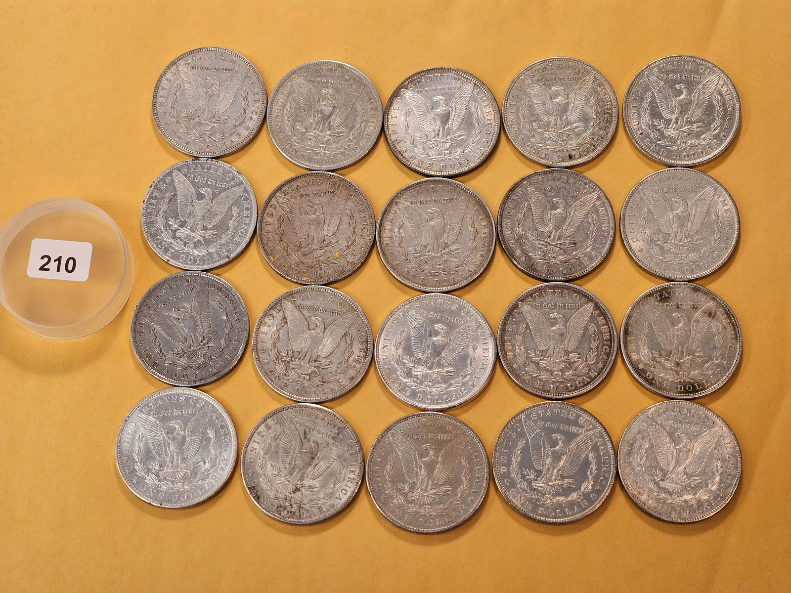 ** FULL ROLL ** Twenty Morgan Silver Dollars - 6