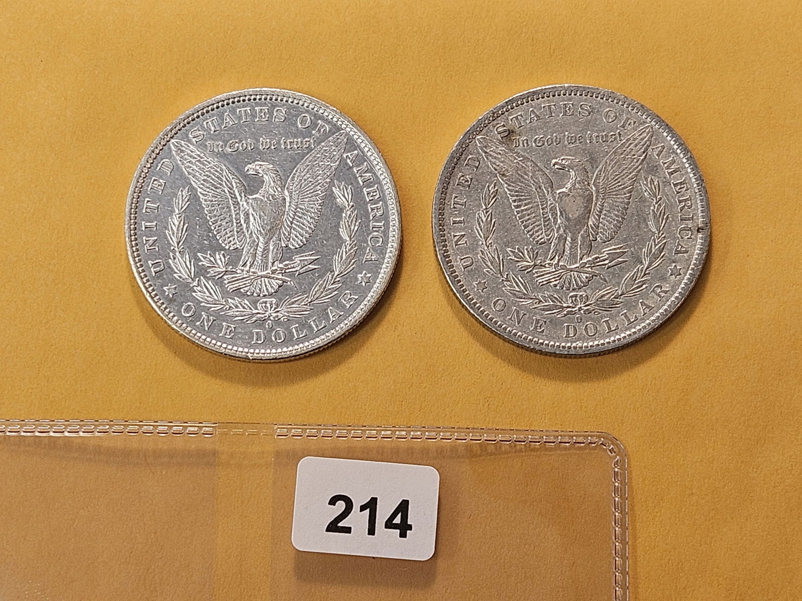 Two About Uncirculated Morgan Silver Dollars - 3