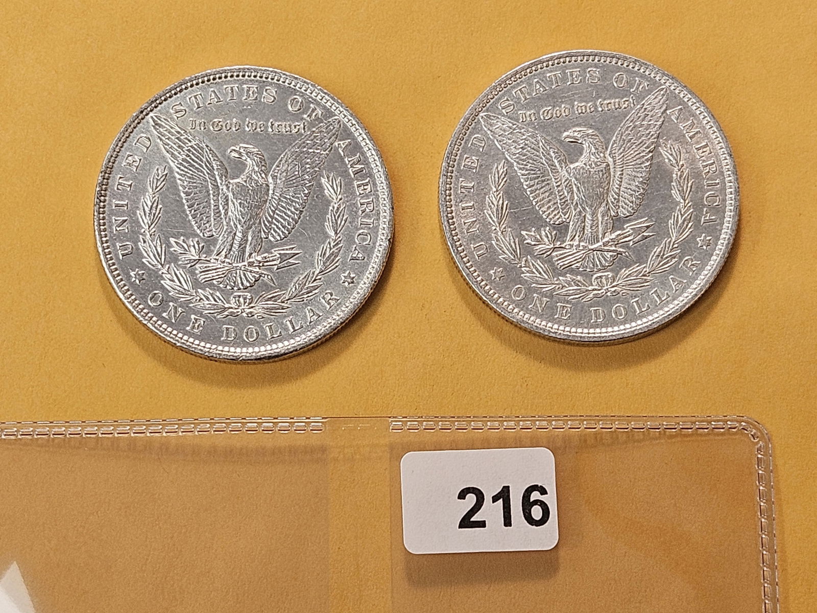 Two About Uncirculated Morgan Silver Dollars - 3