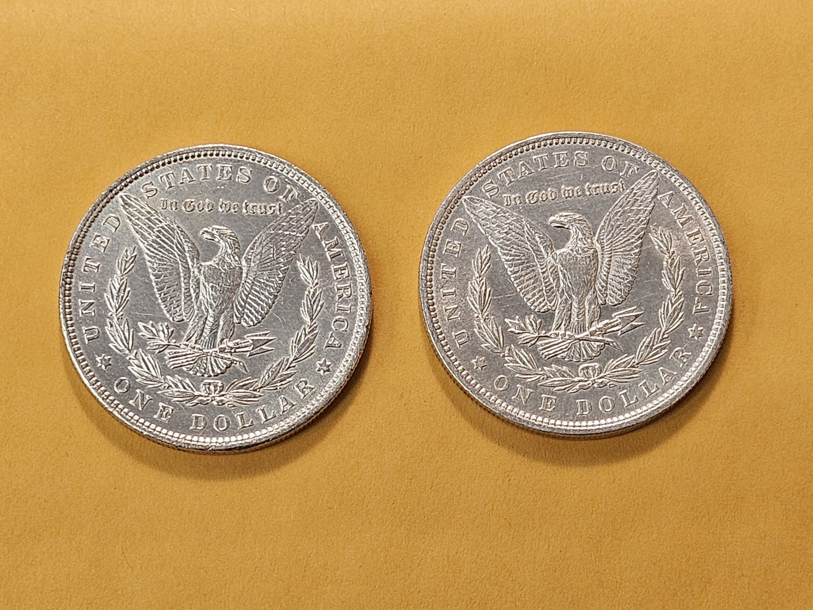 Two About Uncirculated Morgan Silver Dollars - 4