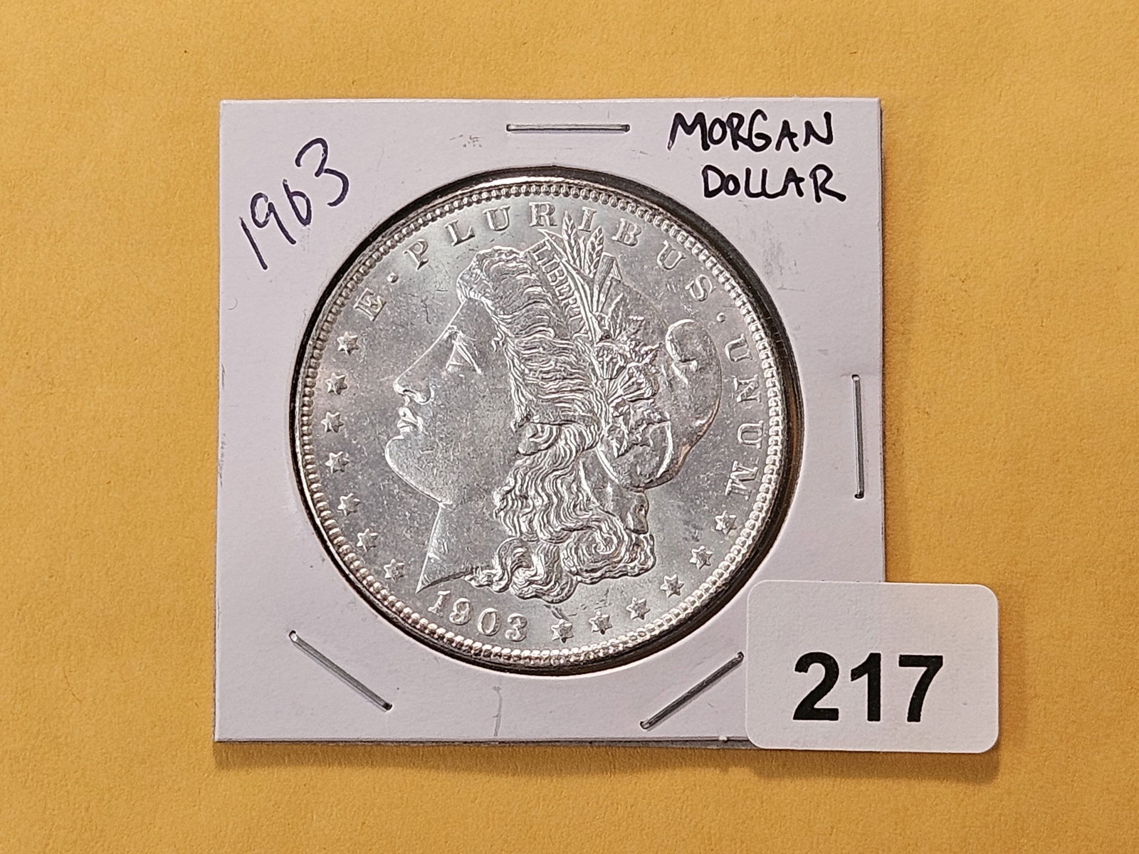 Brilliant About Uncirculated 1903 Morgan Silver Dollar - 2