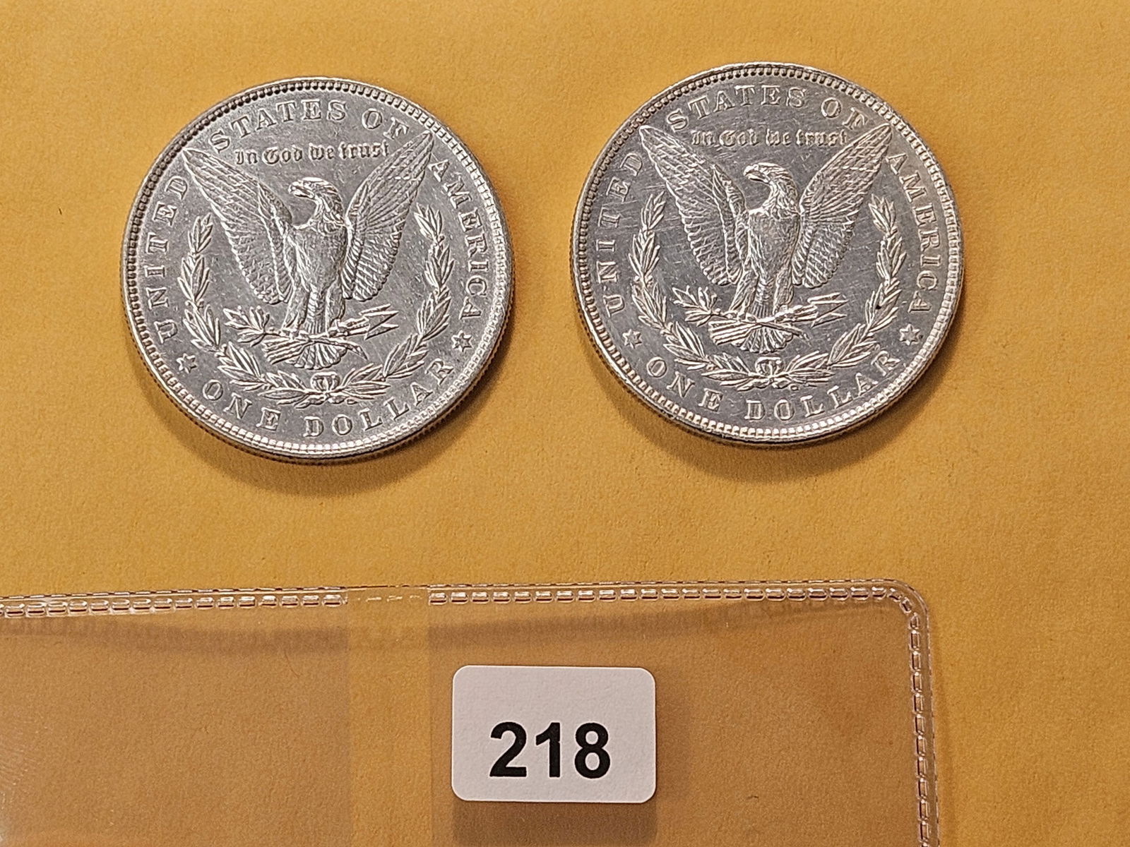 Two About Uncirculated Morgan Silver Dollars - 3
