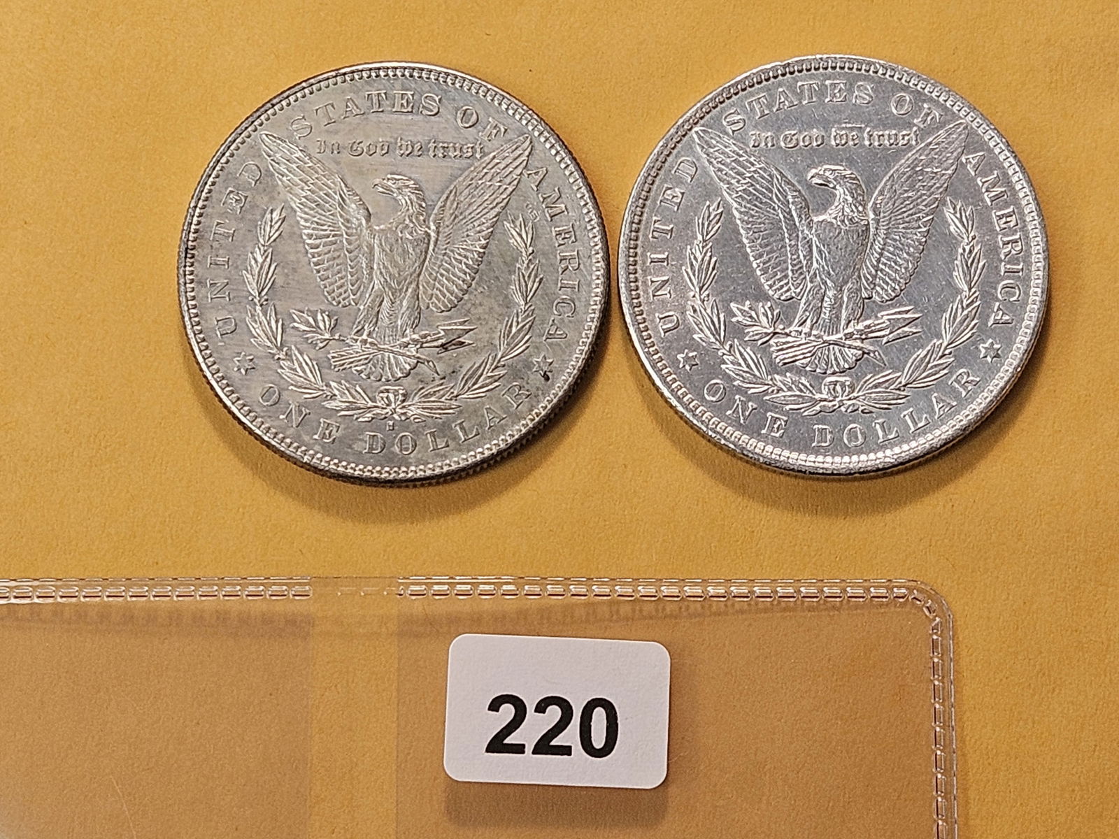 Two About Uncirculated Morgan Silver Dollars - 3