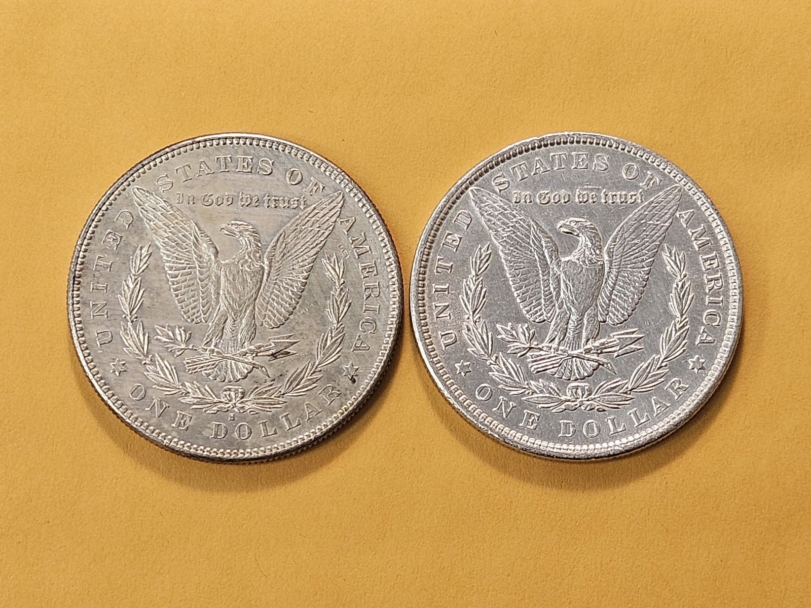 Two About Uncirculated Morgan Silver Dollars - 4
