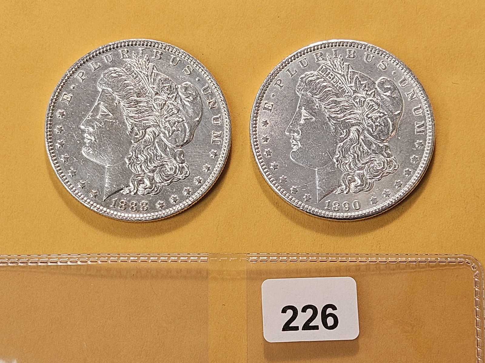 Two About Uncirculated Morgan Silver Dollars (1 of 4)