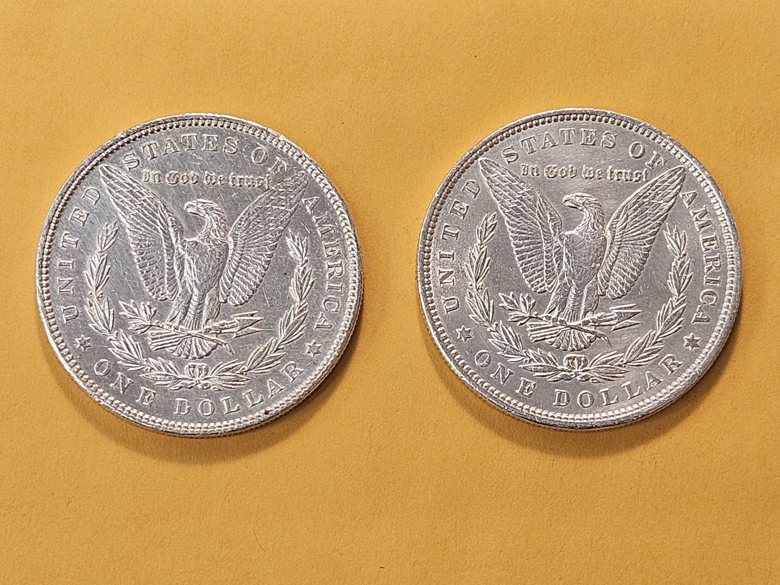 Two About Uncirculated Morgan Silver Dollars - 4