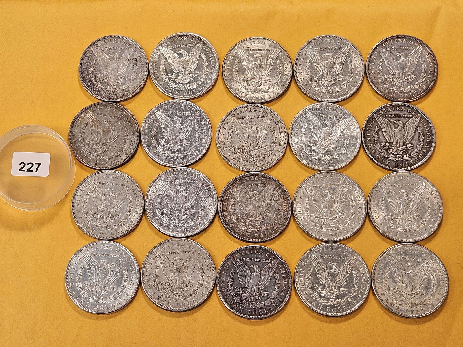 ** FULL ROLL ** Twenty Morgan Silver Dollars - 6