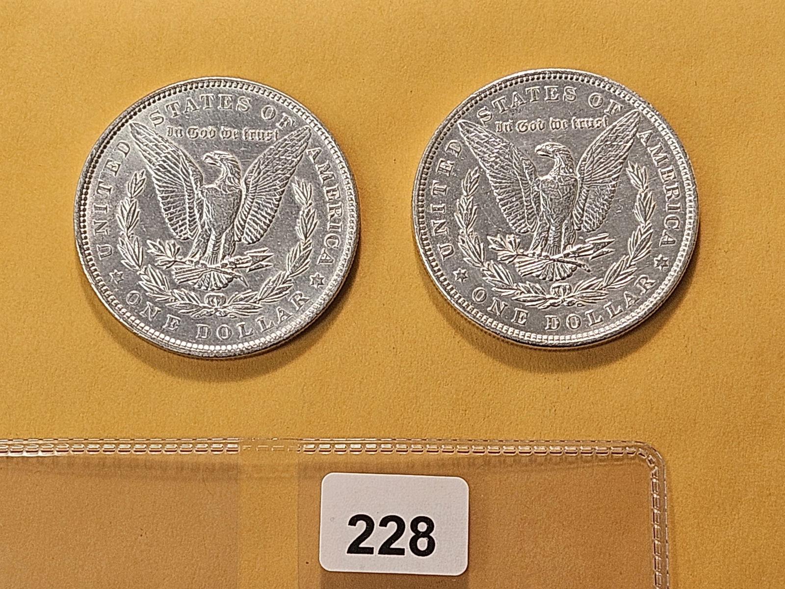 Two About Uncirculated Morgan Silver Dollars - 3