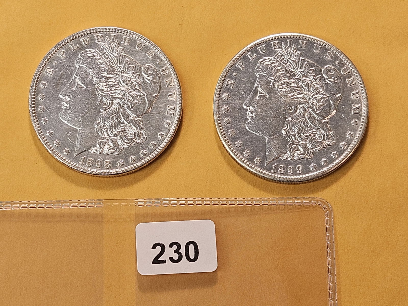 Two About Uncirculated Morgan Silver Dollars (1 of 4)