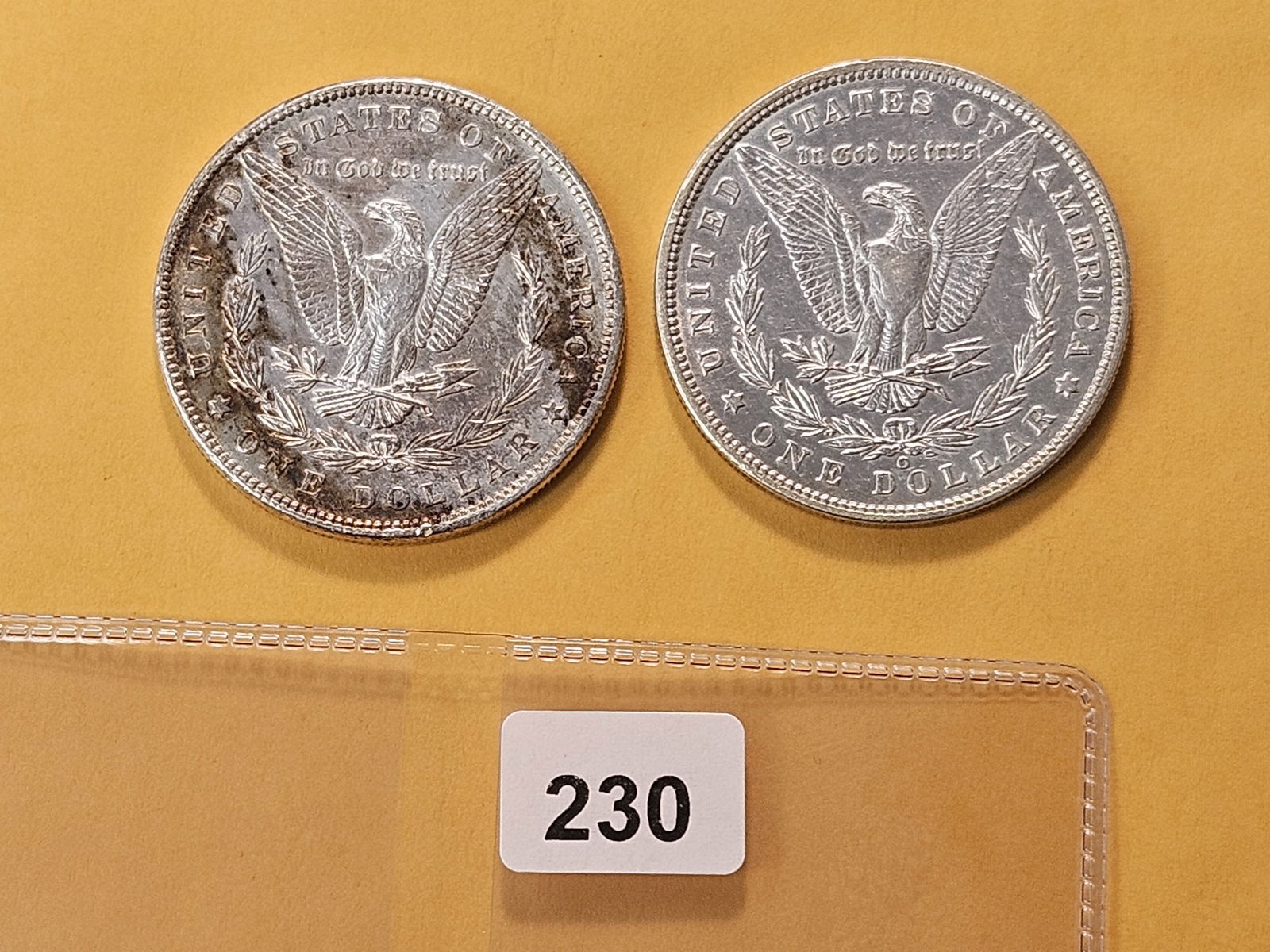 Two About Uncirculated Morgan Silver Dollars - 3