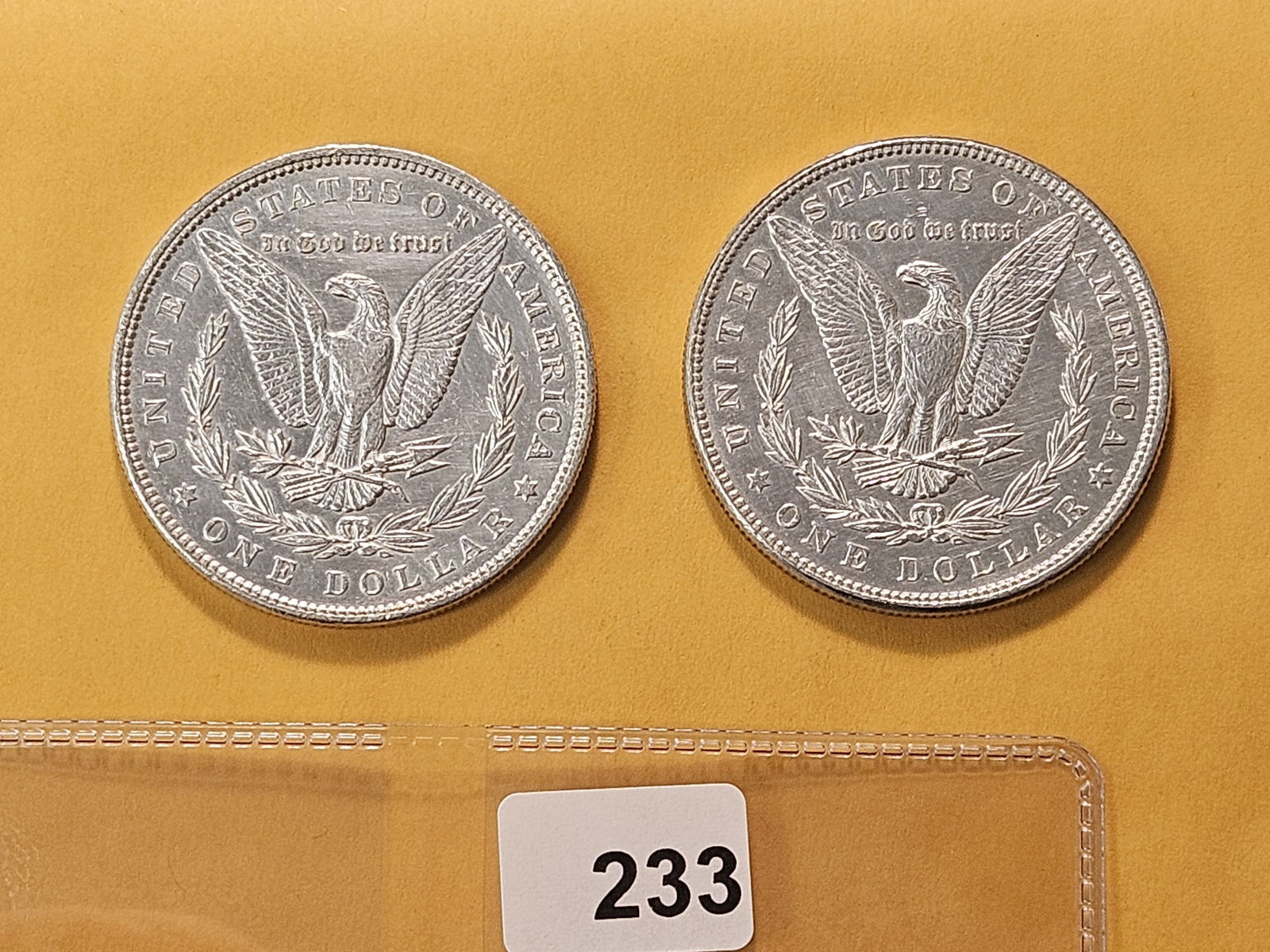 Two About Uncirculated Morgan Silver Dollars - 3