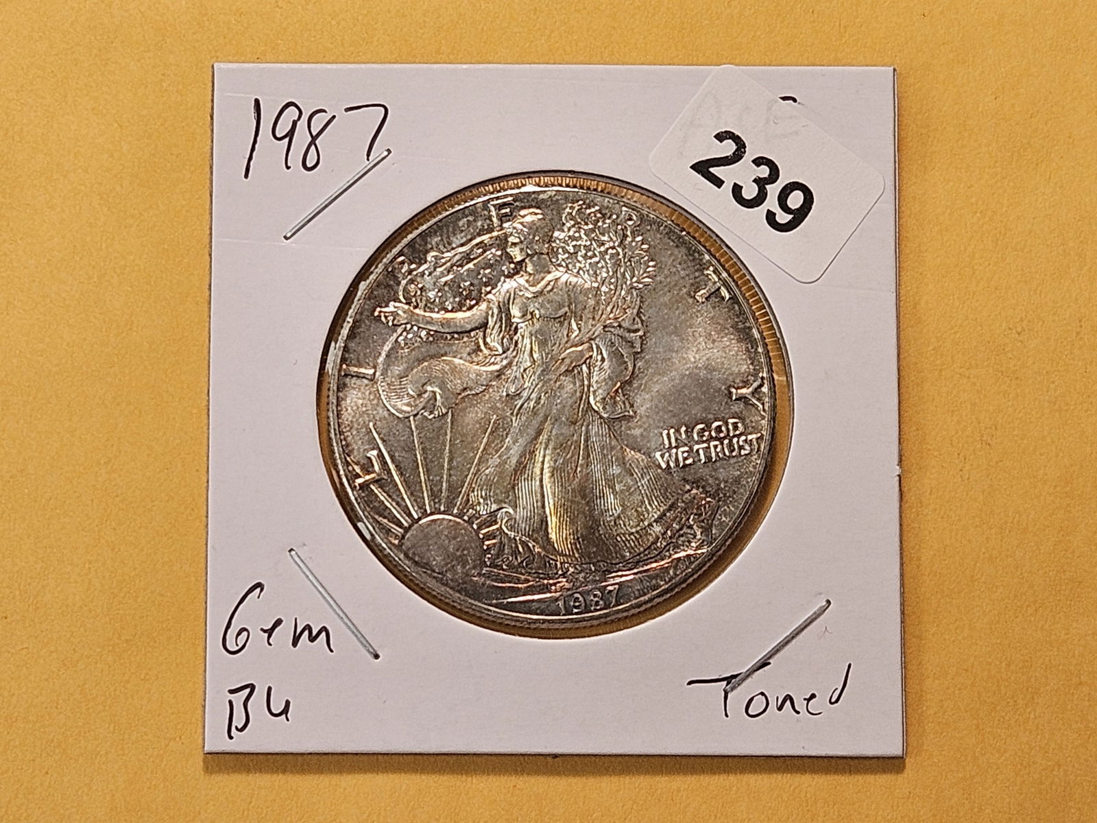 GEM Brilliant Uncirculated 1987 American Silver Eagle - 2