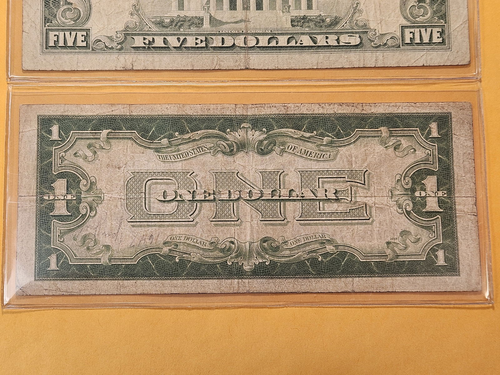 Series 1934 Funny Back One Dollar Silver Certificate and Series 1963 United States Note - 6