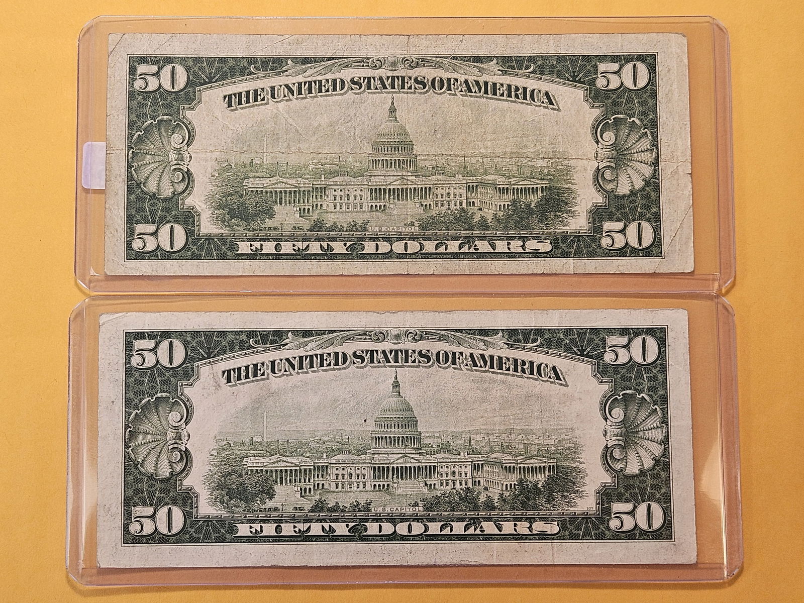 Two Green Seal $50 Dollar Federal Reserve Notes - 4