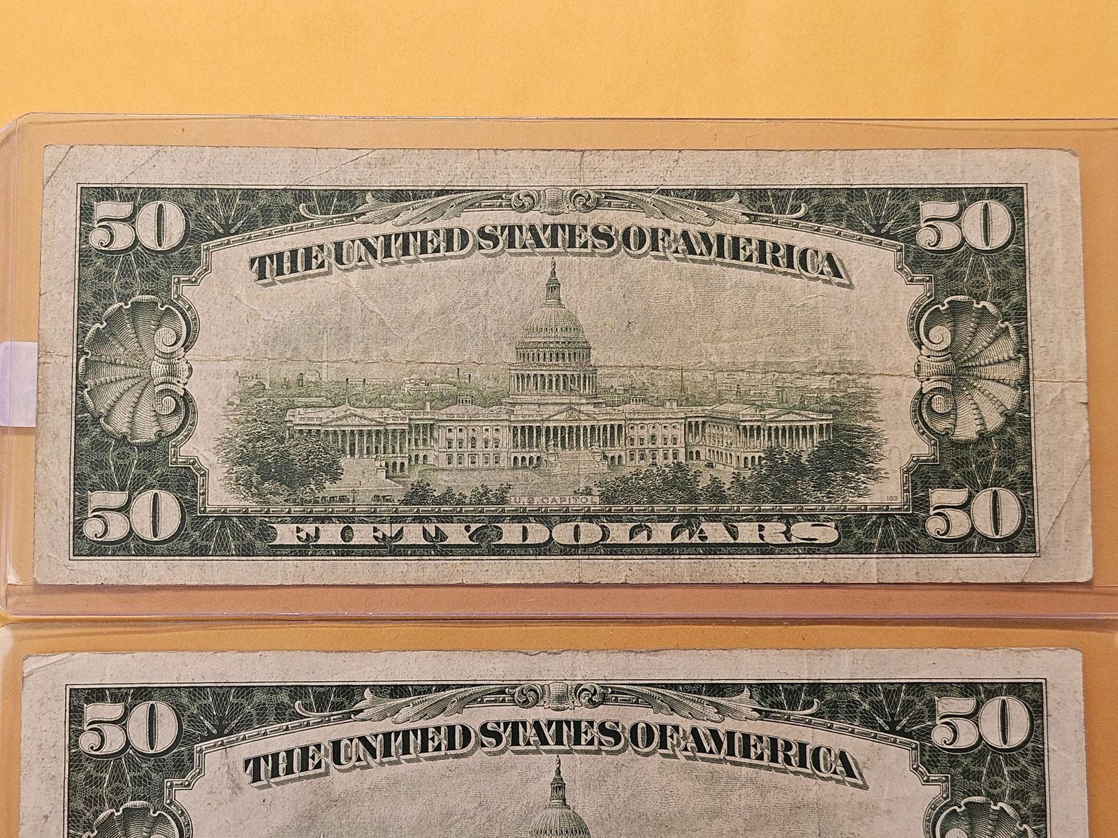 Two Green Seal $50 Dollar Federal Reserve Notes - 5