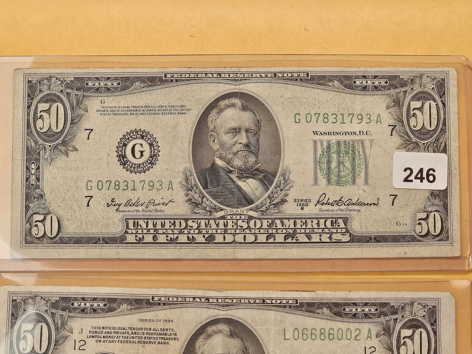 Two Green Seal $50 Dollar Federal Reserve Notes - 2