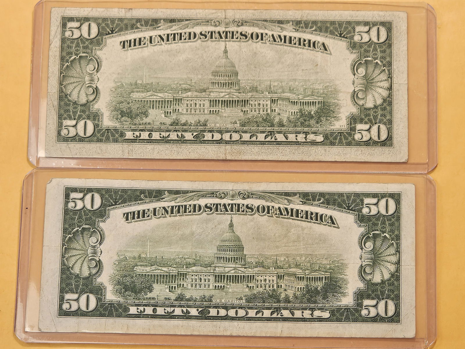 Two Green Seal $50 Dollar Federal Reserve Notes - 4