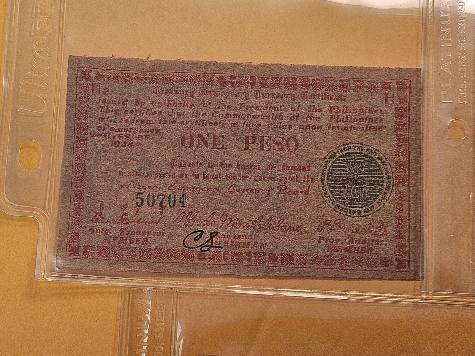 Four 1944 Philippines One Peso Notes - 2