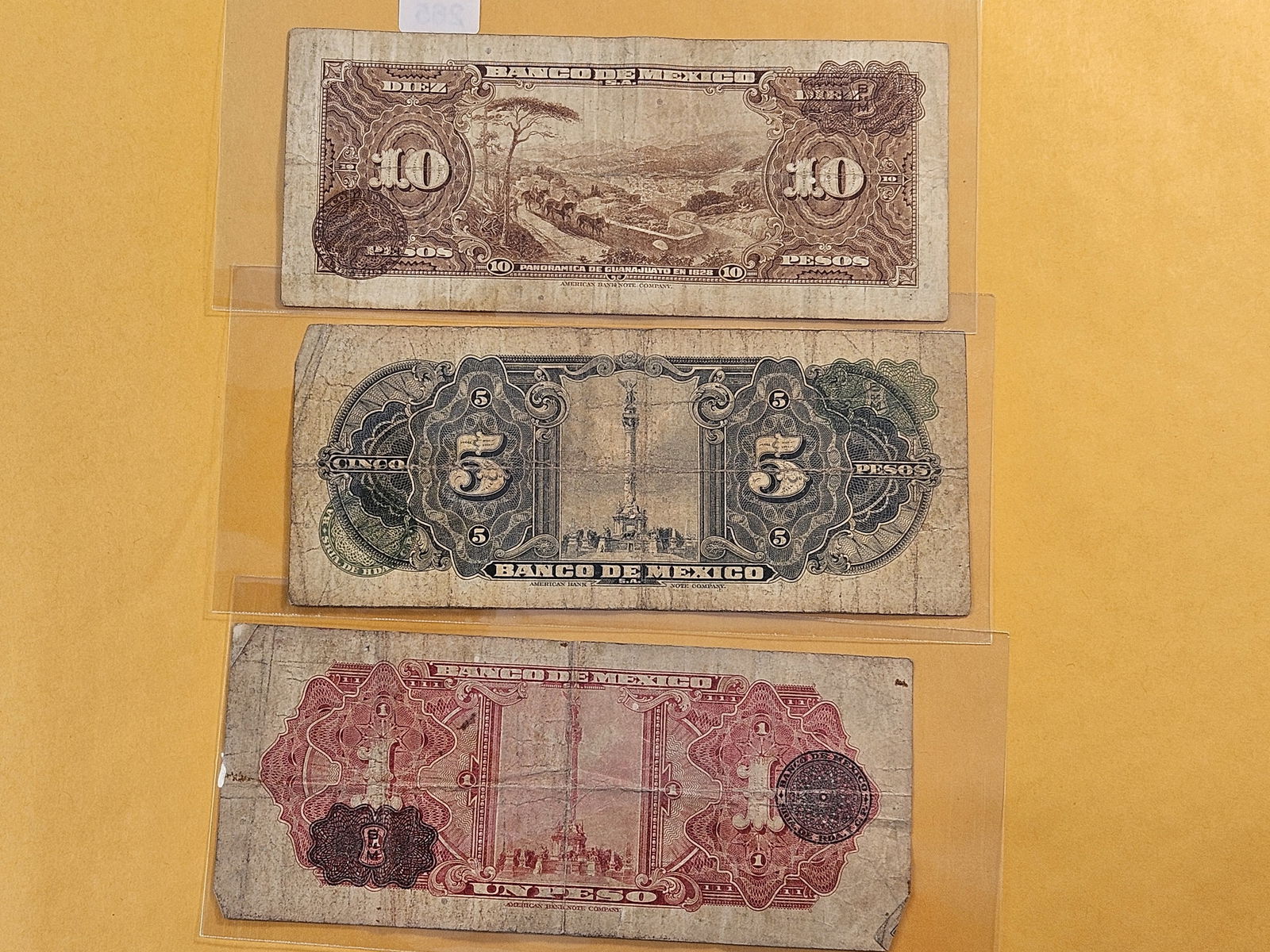 Three Circulated Noted from the Bank of Mexico - 5