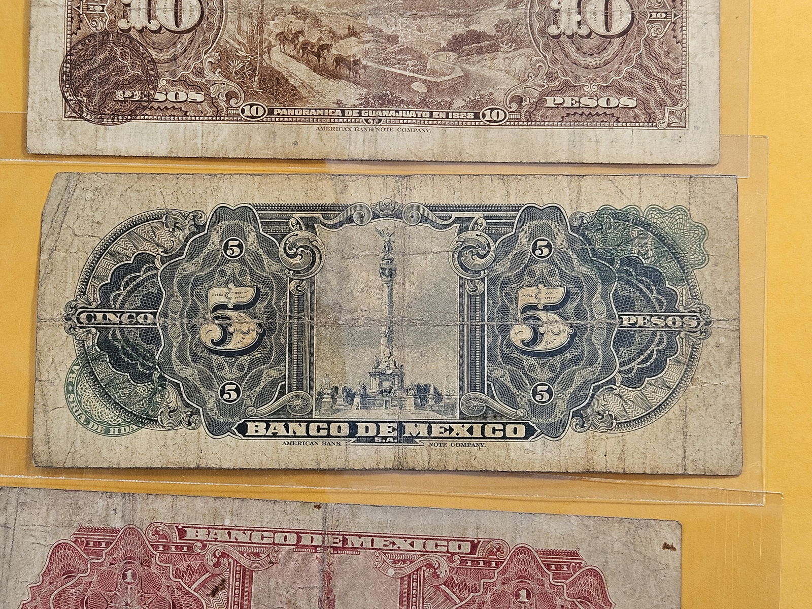Three Circulated Noted from the Bank of Mexico - 7