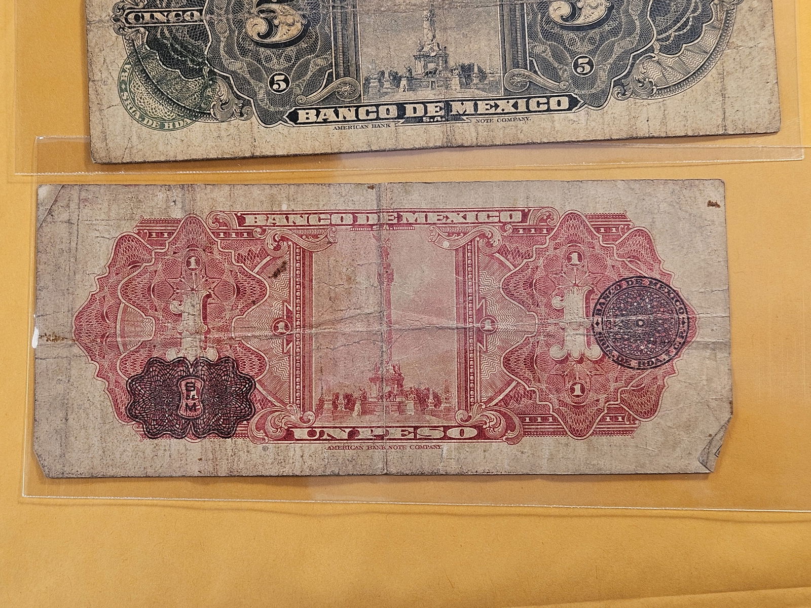Three Circulated Noted from the Bank of Mexico - 8