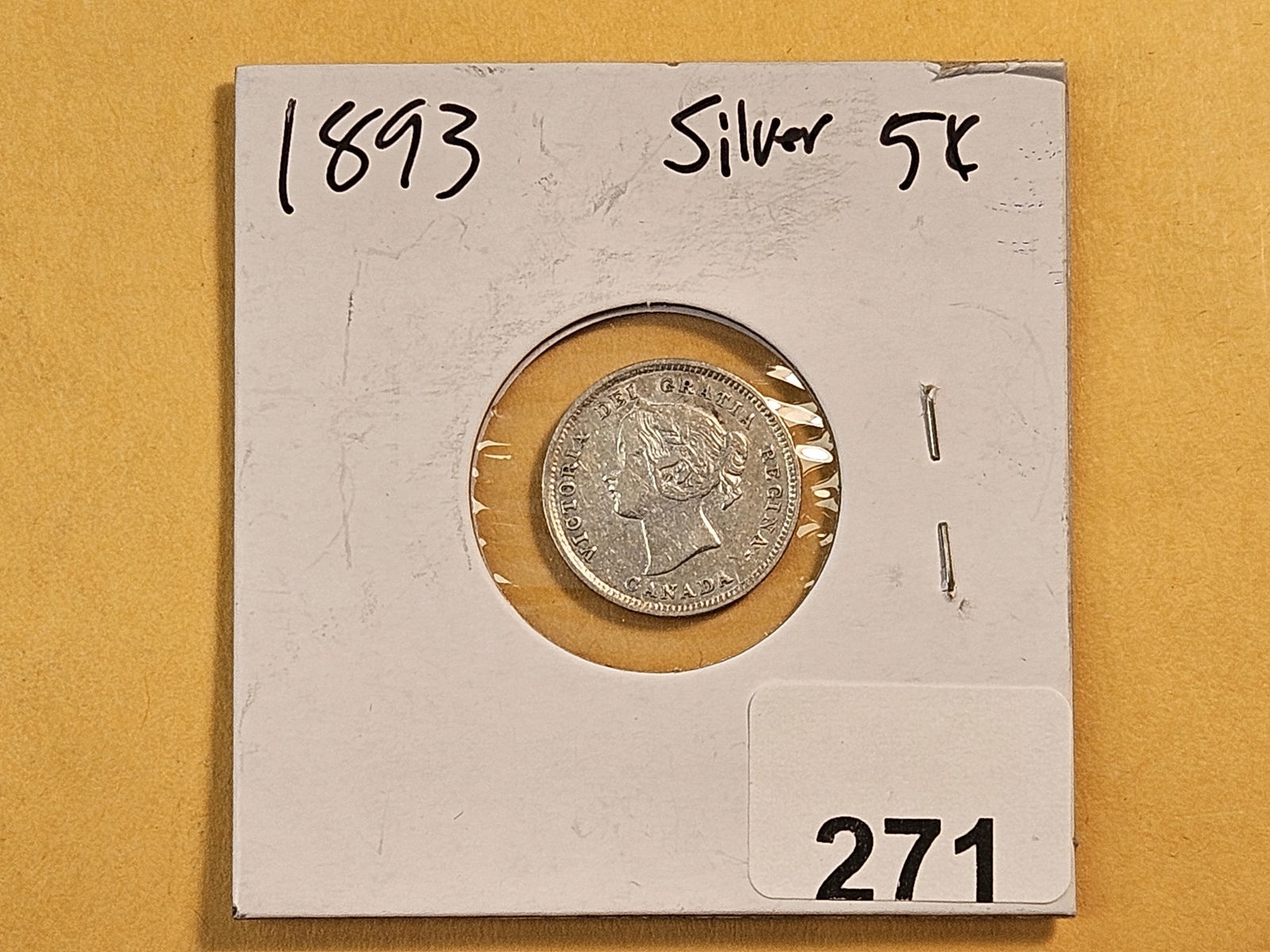 Better Grade 1893 Canada Silver Five Cents - 2